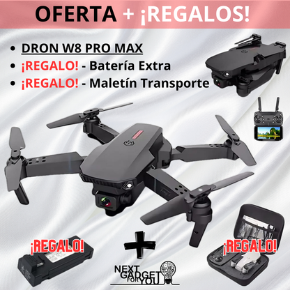 ¡SUPEROFERTA + REGALOS! - DRON W8 PRO MAX Doble cámara 4K | NextGadgetForYou